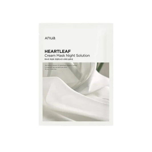 ANUA Heartleaf Cream Mask Night Solution - Sheet ansiktsmask- hudcentralen.se