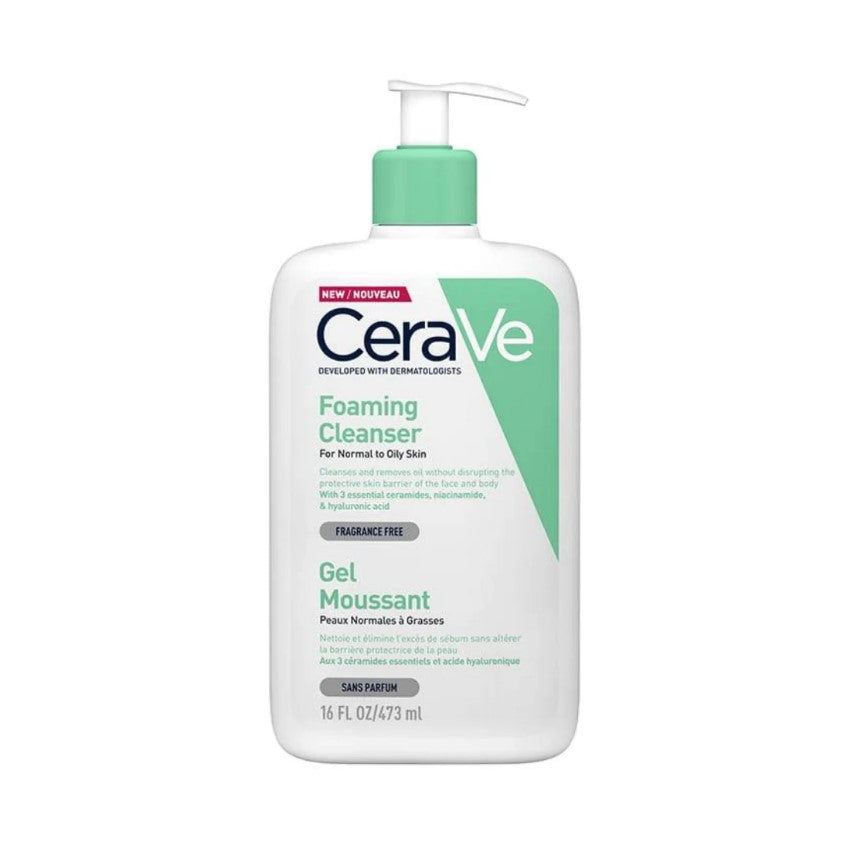 CERAVE Foaming Cleanser - Ansiktsrengöring 473ml- hudcentralen.se