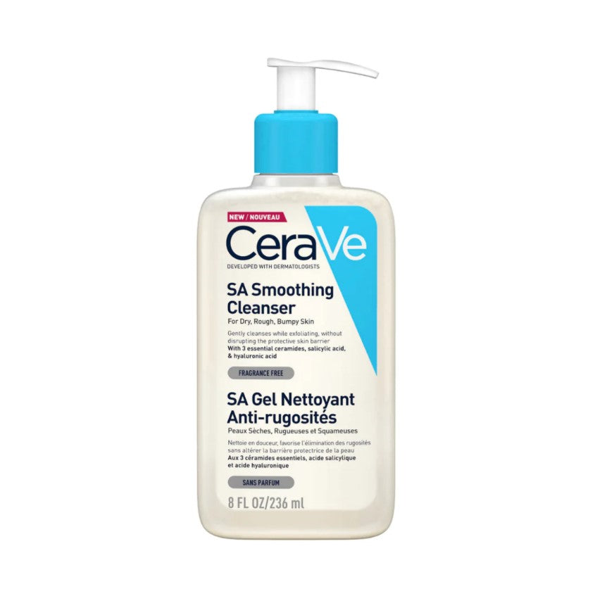 CERAVE Sa Smoothing Cleanser - Ansikts- och kroppsrengöring för problematisk hud 236ml- hudcentralen.se