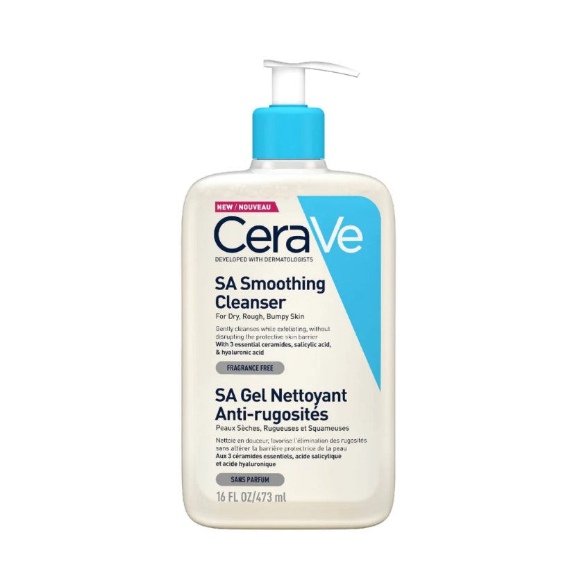CERAVE Sa Smoothing Cleanser - Ansikts- och kroppsrengöring för problematisk hud 473ml- hudcentralen.se