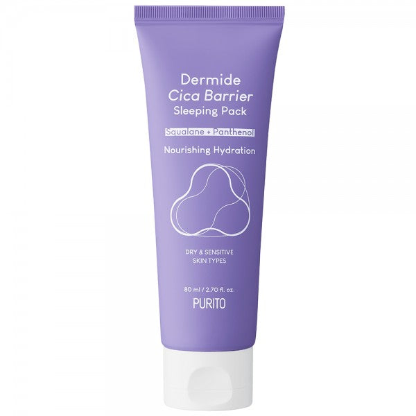 PURITO Dermide Cica Barrier Sleeping Pack - Regenererande ansiktsmask- hudcentralen.se