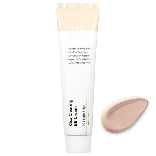 PURITO - Cica Clearing BB Cream #21 light beige - Tonad BB-kräm- hudcentralen.se