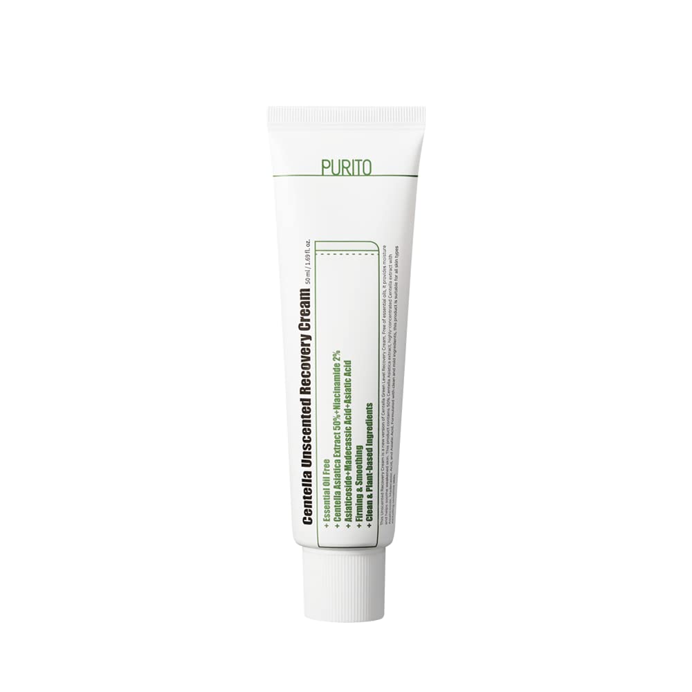 PURITO Centella Unscented Recovery Cream - Oparfymerad regenererande kräm- hudcentralen.se